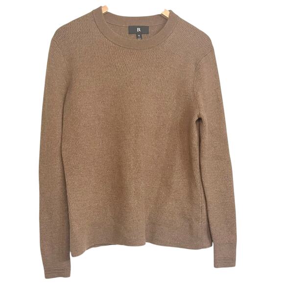 Banana Republic Men's XL Tall Extra Fine Merino Wool Crewneck Sweater Camel - Picture 1 of 8